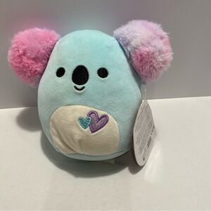 Squishmallows Pastel Blue Koala with Pink and Lavender Ears. NEW “Kya”